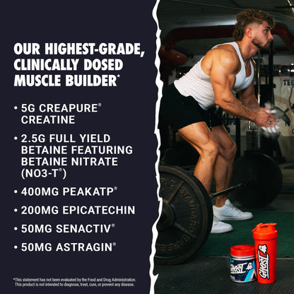 GHOST Size V3 Muscle Builder – 30 Servings, Sugar-Free & Gluten-Free, Creatine & Betaine