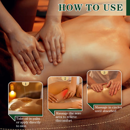 Pjordo Sore Muscle Massage Oil – 8 oz, Lavender, Arnica & Chamomile