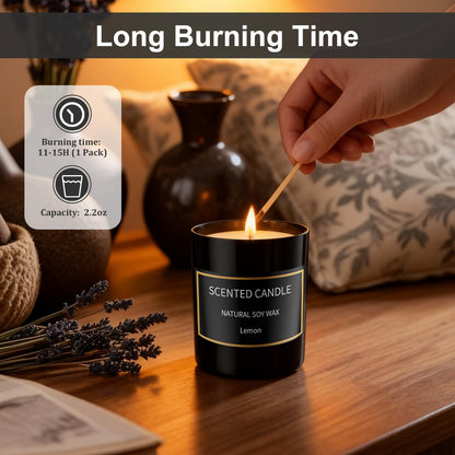 8 Pack Scented Candles Set for Men - Aromatherapy Soy Candles Gift Set
