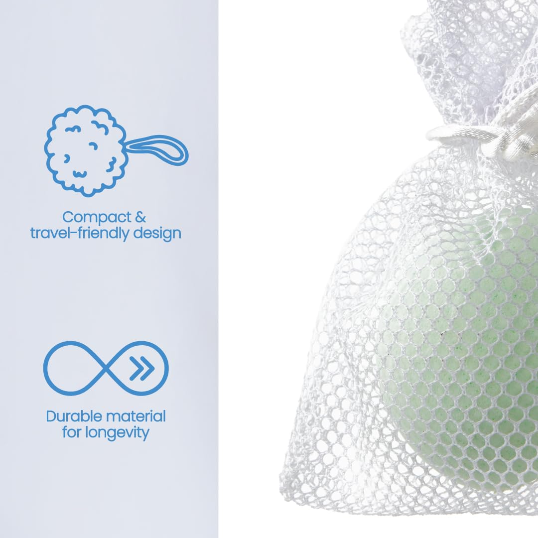 Ginger Lily Farms Botanicals Shower Blast Mesh Bag – 12 Pack (White)