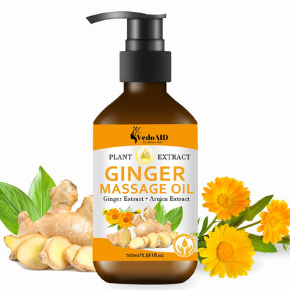 Ginger Massage Oil for Lymphatic Drainage & Sore Muscles – Spa-Quality Massage Oil (1)