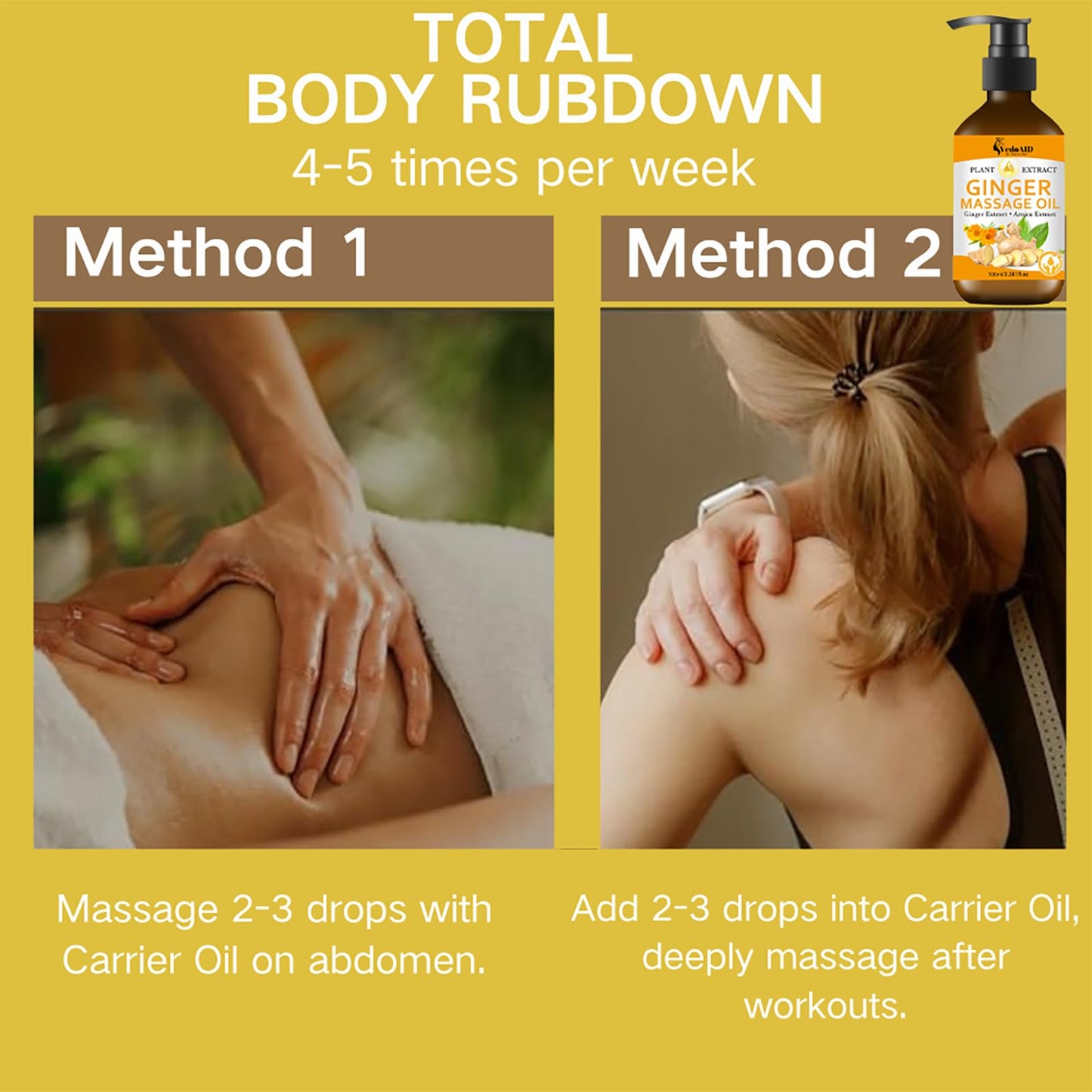 Ginger Massage Oil for Lymphatic Drainage & Sore Muscles – Spa-Quality Massage Oil (1)