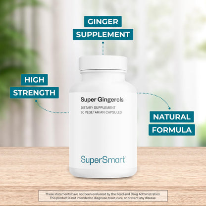 Supersmart Gingerols 400mg Daily – High Potency 20% Gingerols | Non-GMO & Gluten Free