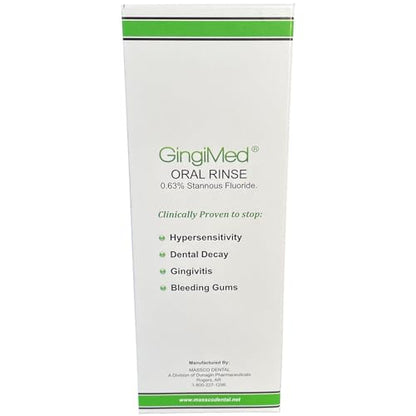 GingiMed Mint Flavored 0.63% Stannous Fluoride Dental Rinse - 10 oz