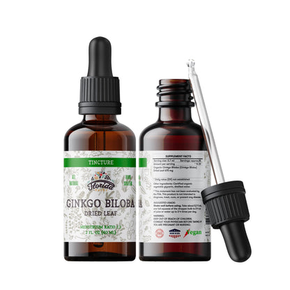 Ginkgo Biloba Tincture - Organic Ginkgo Biloba Extract (2 oz) | Florida Herbs