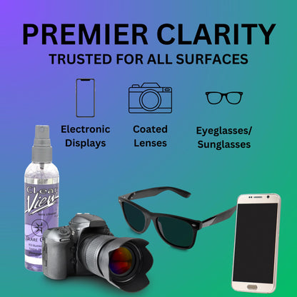 Glare Guard Clear View Lens Cleaner - Anti-Streak & Anti-Static 4oz