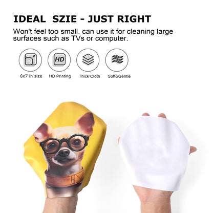 Glasses Cleaning Cloth 6x7in – Multicolor, For Glasses, Camera & Screens