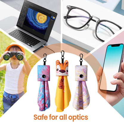 Glasses Cleaning Cloths – 6 Pack Microfiber Eyeglass Cloths