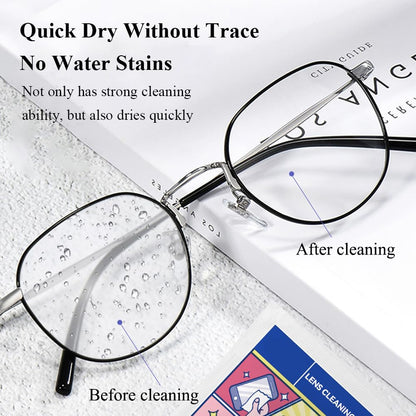 Pre-Moistened Lens Cleaning Wipes - 500 Pcs | Safe for Glasses, Screens & Devices