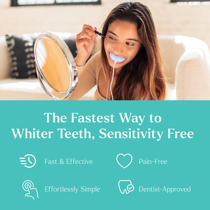 GLO Science So Brilliant Teeth Whitening Kit – Patented Warming Mouthpiece, LED Light Technology, 6% Hydrogen Peroxide Gel, Lip Balm