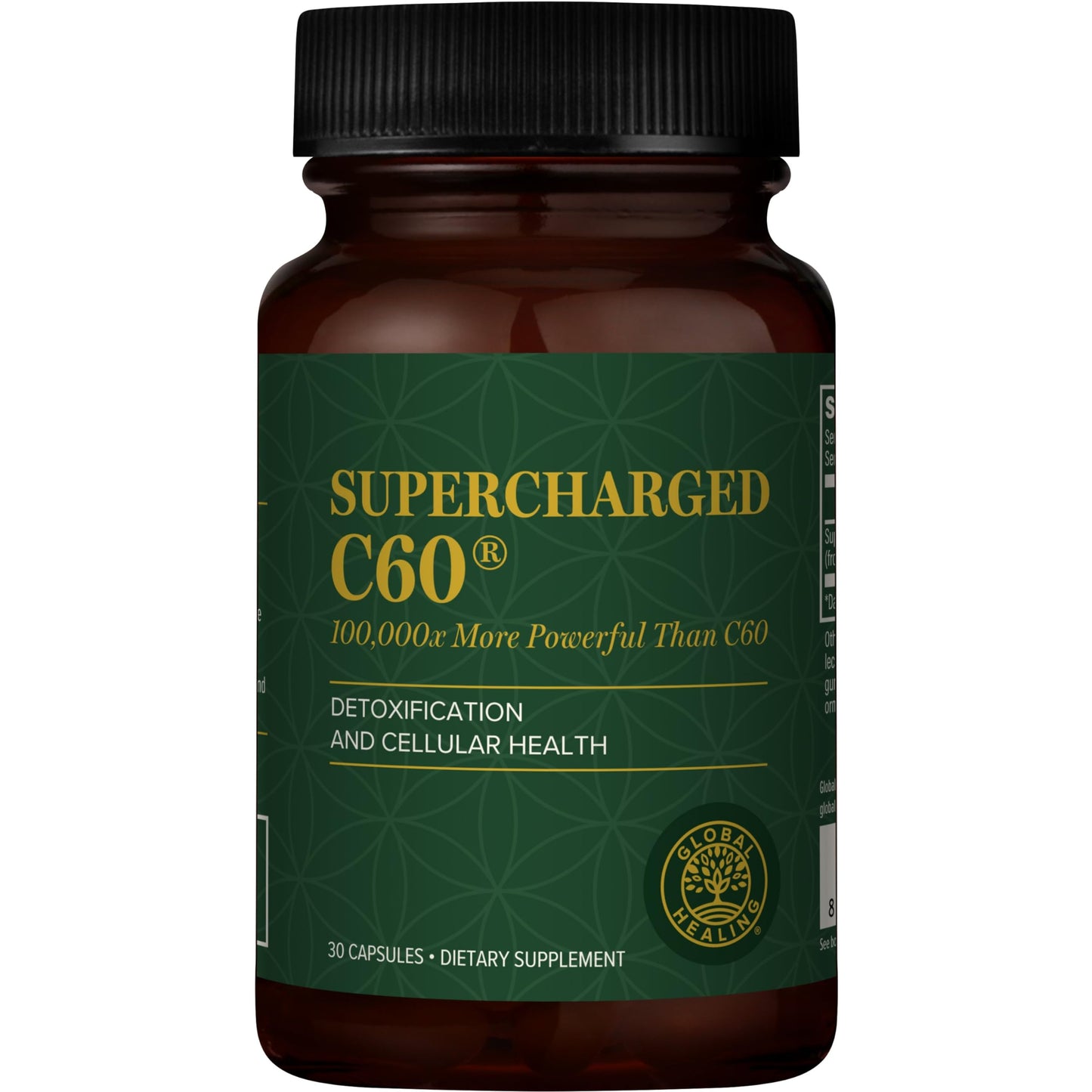 Global Healing Center Supercharged C60 – 10x More Powerful Fullerene + Organic MCT Powder (30 Capsules)