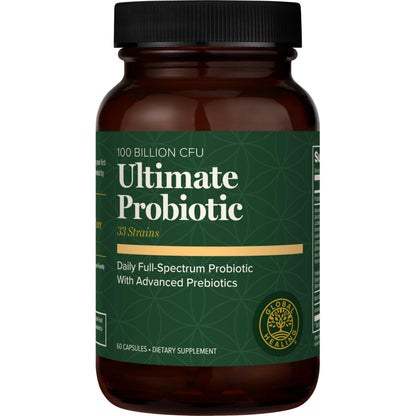 Global Healing Center Ultimate Probiotic Blend with Prebiotics — 100 Billion CFU, 60 Capsules