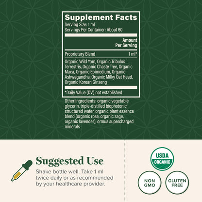 Global Healing Center Women's Hormone Balance Drops – Organic Liquid Supplement for Vitality, Mood & Metabolism