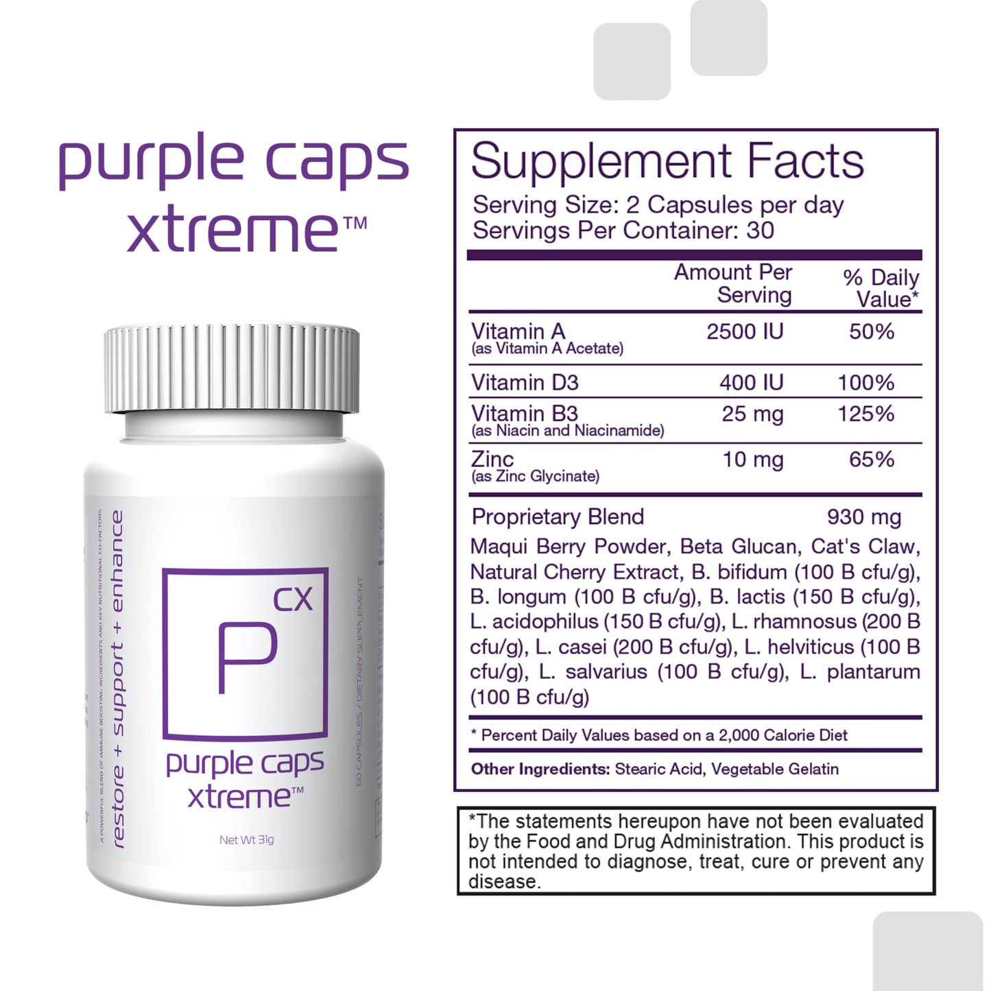 Global Purple Caps Xtreme by Rotkin Wellness - 60 Capsules | Vitamins & Minerals