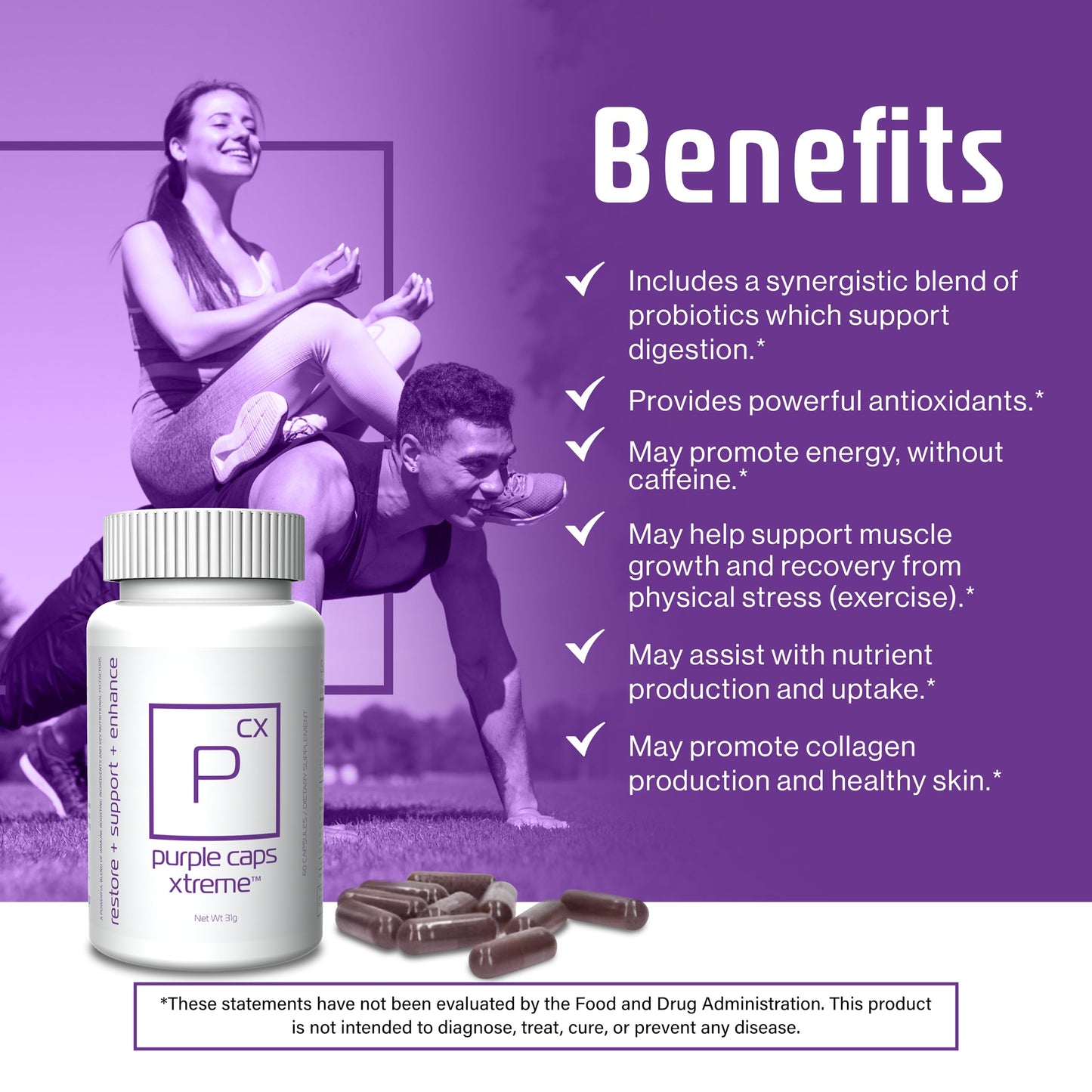 Global Purple Caps Xtreme by Rotkin Wellness - 60 Capsules | Vitamins & Minerals