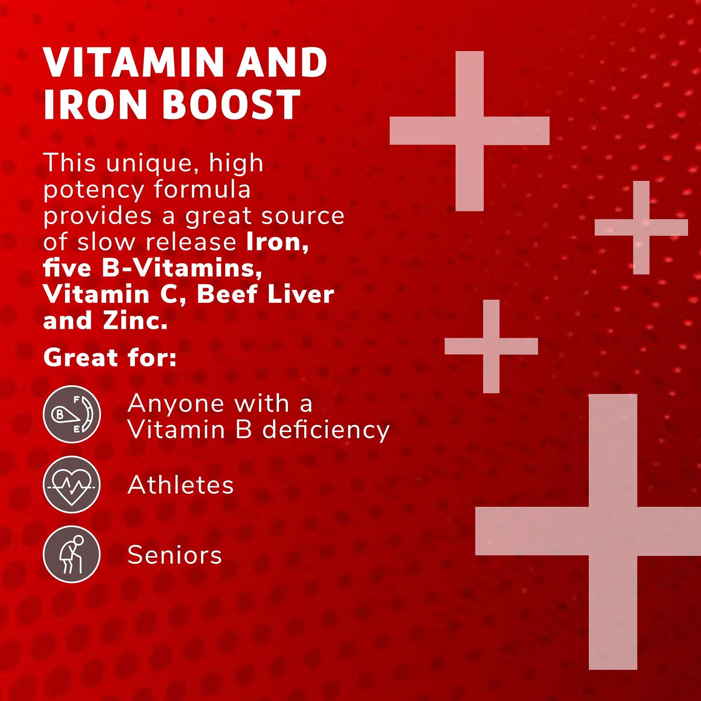 Globulo Rojo Iron Supplement - High Potency Iron & B Vitamins (60 Tablets)