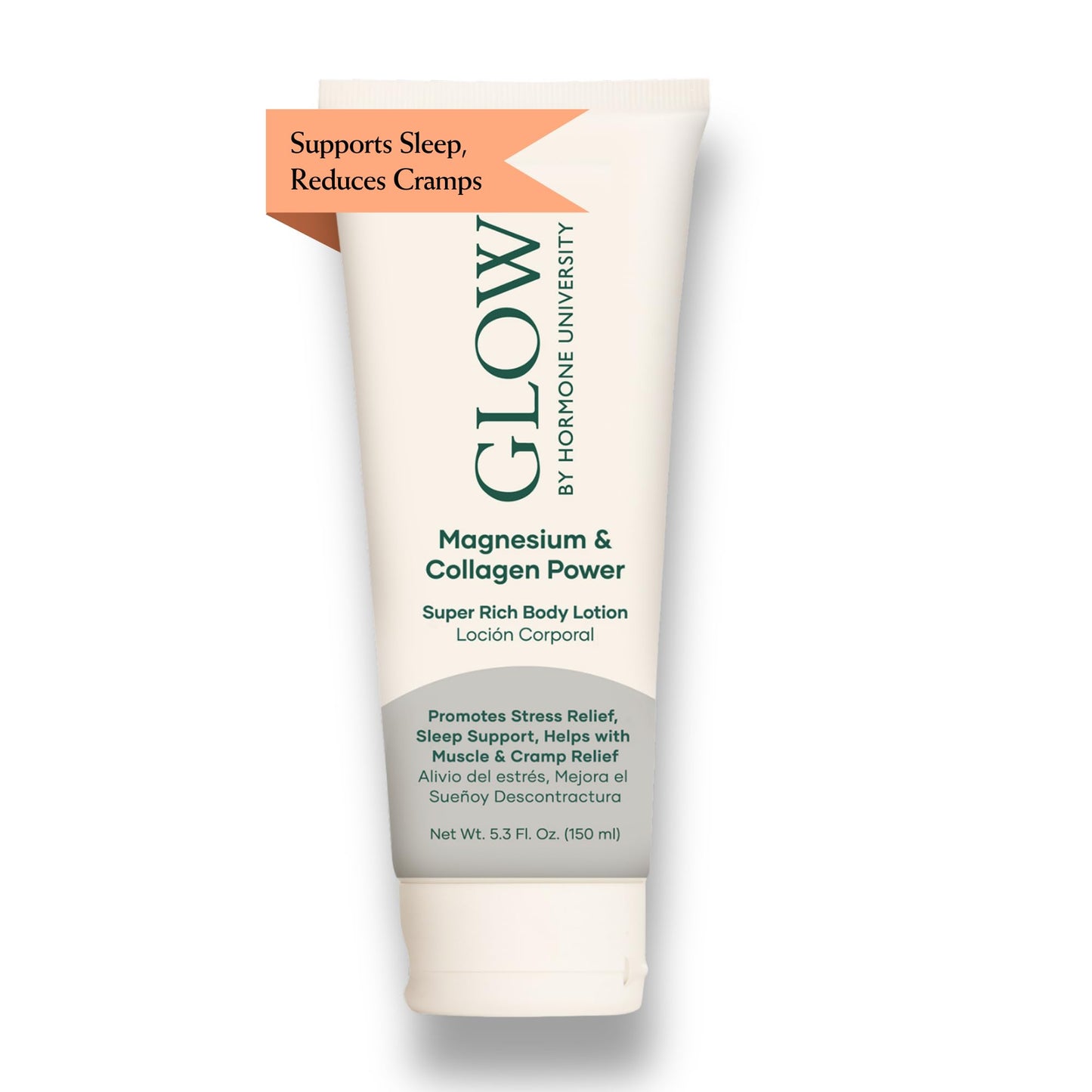 Glow by Hormone University - Magnesium Lotion with Collagen - Magnesium Cream - Bedtime Routine Sleep Lotion - The Highest Concentration of Genuine Zechstein Magnesium Chloride (Pack of 1)
