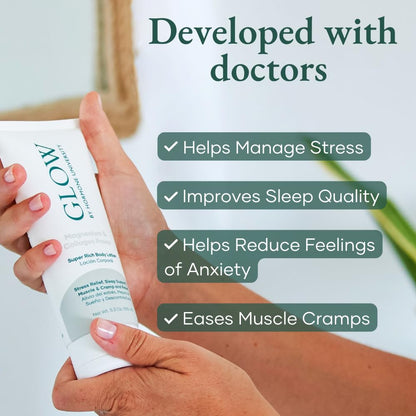 Glow by Hormone University - Magnesium Lotion with Collagen - Magnesium Cream - Bedtime Routine Sleep Lotion - The Highest Concentration of Genuine Zechstein Magnesium Chloride (Pack of 1)