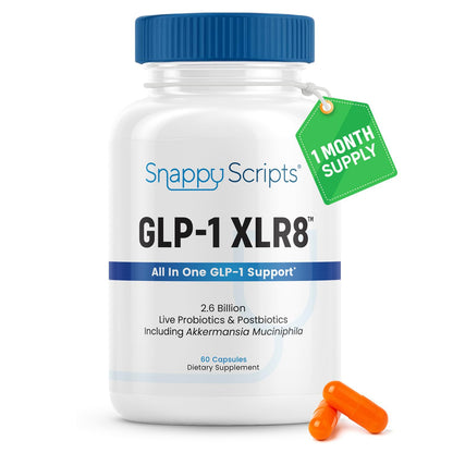 Snappy Scripts GLP-1 XLR8 Supplement – Digestive Balance & Metabolic Support (60 Capsules)