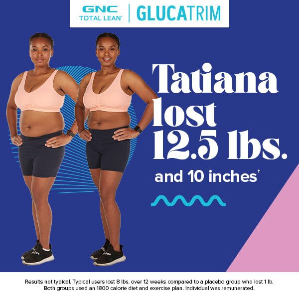 GNC Total Lean GlucaTrim - Caffeine Free Weight Loss - 120 Capsules, 60 Servings