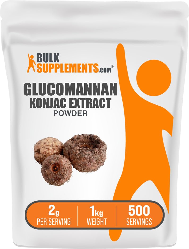 Glucomannan Powder (Konjac Root) - Gluten Free, 2g per Serving | BulkSupplements