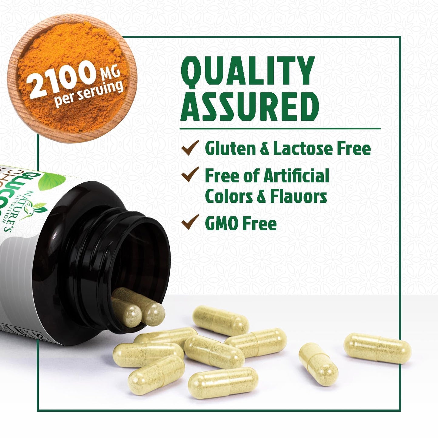 Glucosamine Chondroitin MSM 2100mg – 3x Strength Joint Support with Turmeric & Boswellia