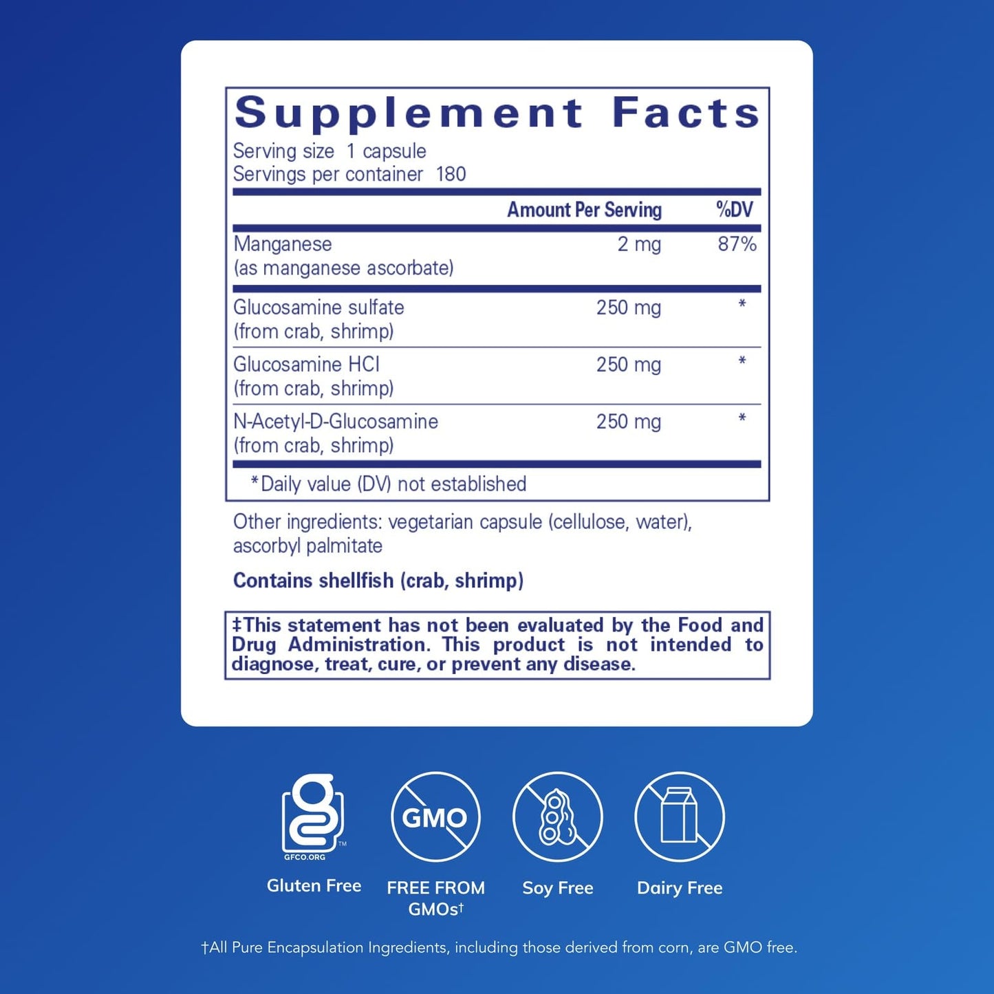 Pure Encapsulations Glucosamine Complex | Cartilage Support, 180 Capsules