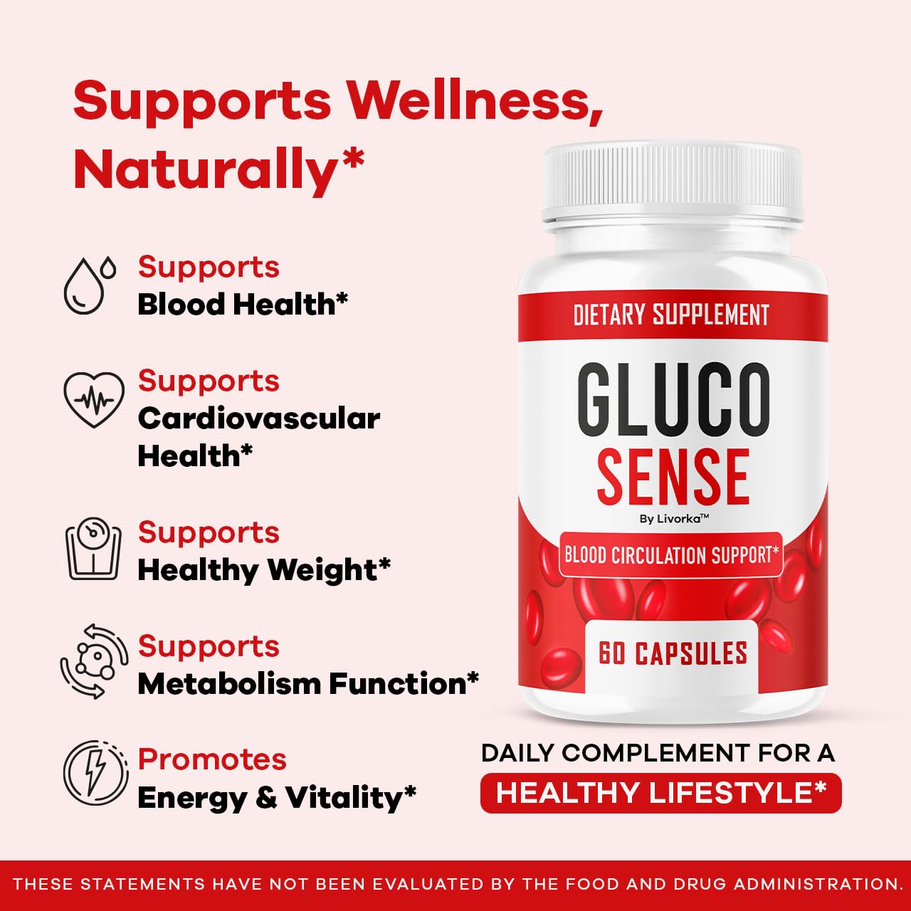 GlucoSense – Official GlucoSense Capsules | Maximum Strength 60 Capsules for 1 Month