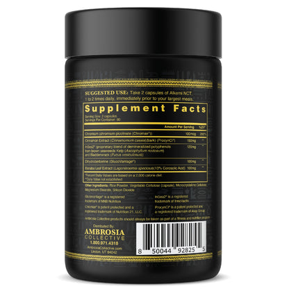 Alkemi NCT® - Support Agent with Berberine, ProCynCi® Cinnamon Extract, Chromium Picolinate, InSea2®, and GlucoVantage