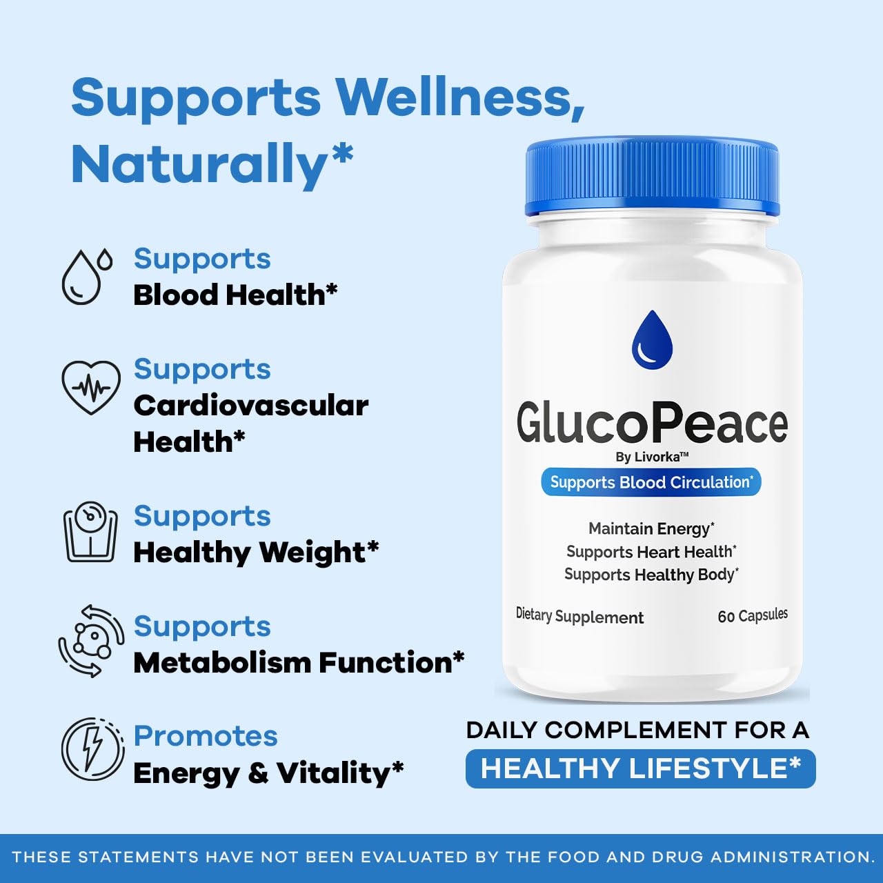 GlucoPeace Capsules (2 Pack) – Circulatory Support, 120 Count