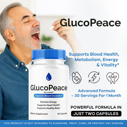 GlucoPeace Capsules (2 Pack) – Circulatory Support, 120 Count