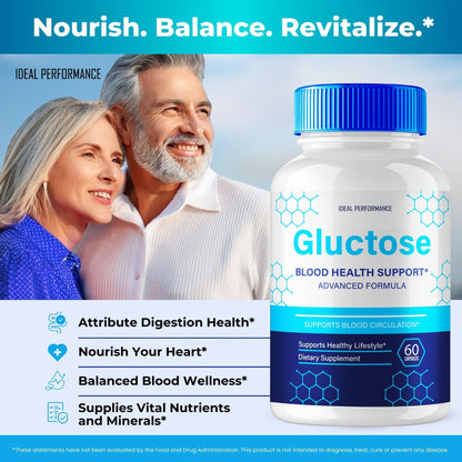 Gluctose Advanced Blood Formula Capsules - Official Gluctose Supplement Pills (2 Pack) for Healthy Balance & Well-Being