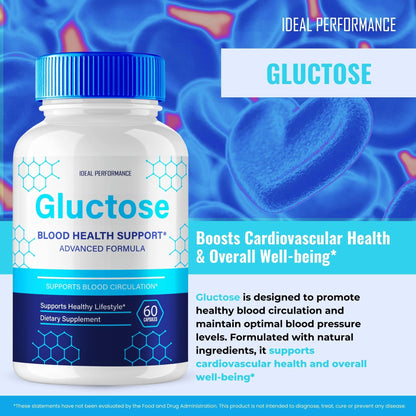 Gluctose Advanced Blood Formula Capsules - Official Gluctose Supplement Pills (2 Pack) for Healthy Balance & Well-Being
