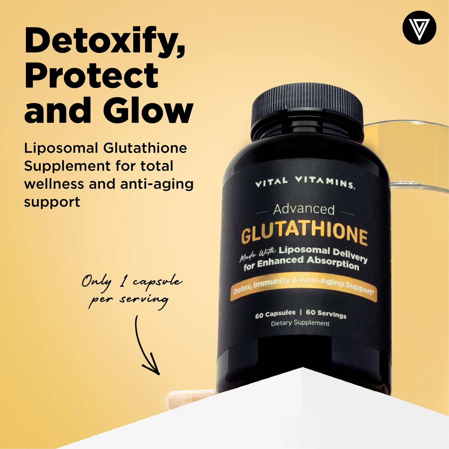 Vital Vitamins Glutathione Supplement — 500mg Liposomal Delivery