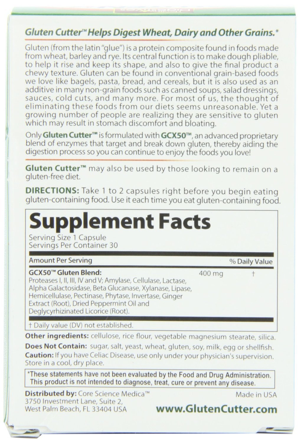 Gluten Cutter Pack of 3 — Digestive Enzyme Supplement for Gluten, Dairy & Grains | 30 Capsules Each