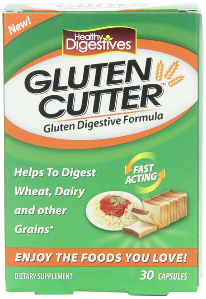 Gluten Cutter Pack of 3 — Digestive Enzyme Supplement for Gluten, Dairy & Grains | 30 Capsules Each