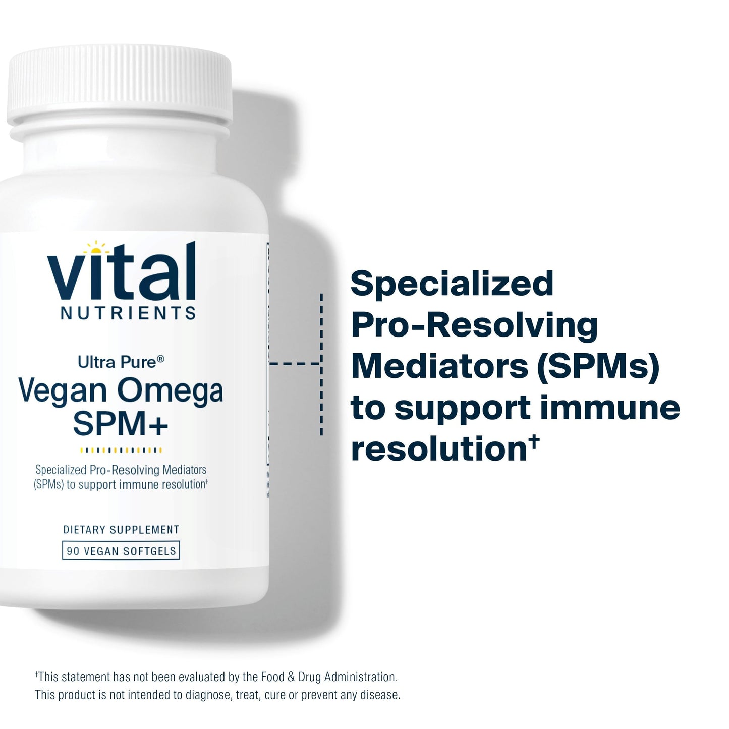 Vital Nutrients Ultra Pure® Vegan Omega SPM+ – Vegan Omega-3 with SPM, 90 Mini Softgels