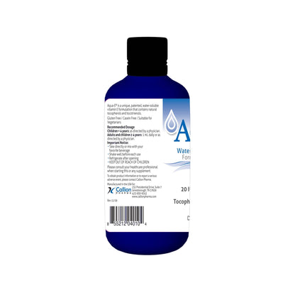 Aqua-E Water-Soluble Vitamin E | UNIQUE E by A.C. Grace Company (8 fl oz / 237 ml) – Tocopherols & Tocotrienols