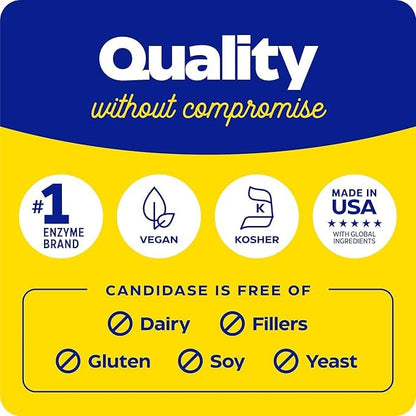 Enzymedica Candidase — Gentle Cleansing Enzymes for Gut Health, 120 Count