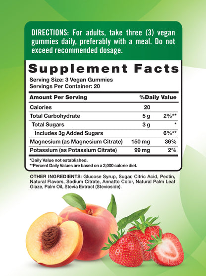 Nature's Truth Potassium Magnesium Citrate Gummies - 60 Count | Vegan, Non-GMO & Gluten Free