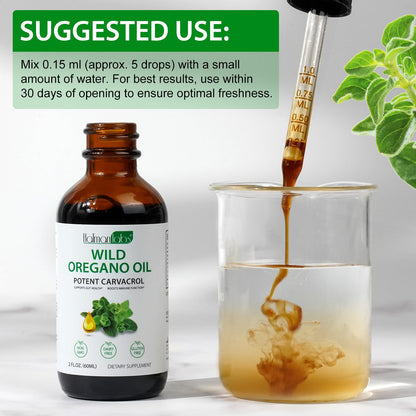 2 Pack Organic Oregano Oil Drops – Immune & Digestive Support, Non-GMO, Gluten Free, 4 fl oz
