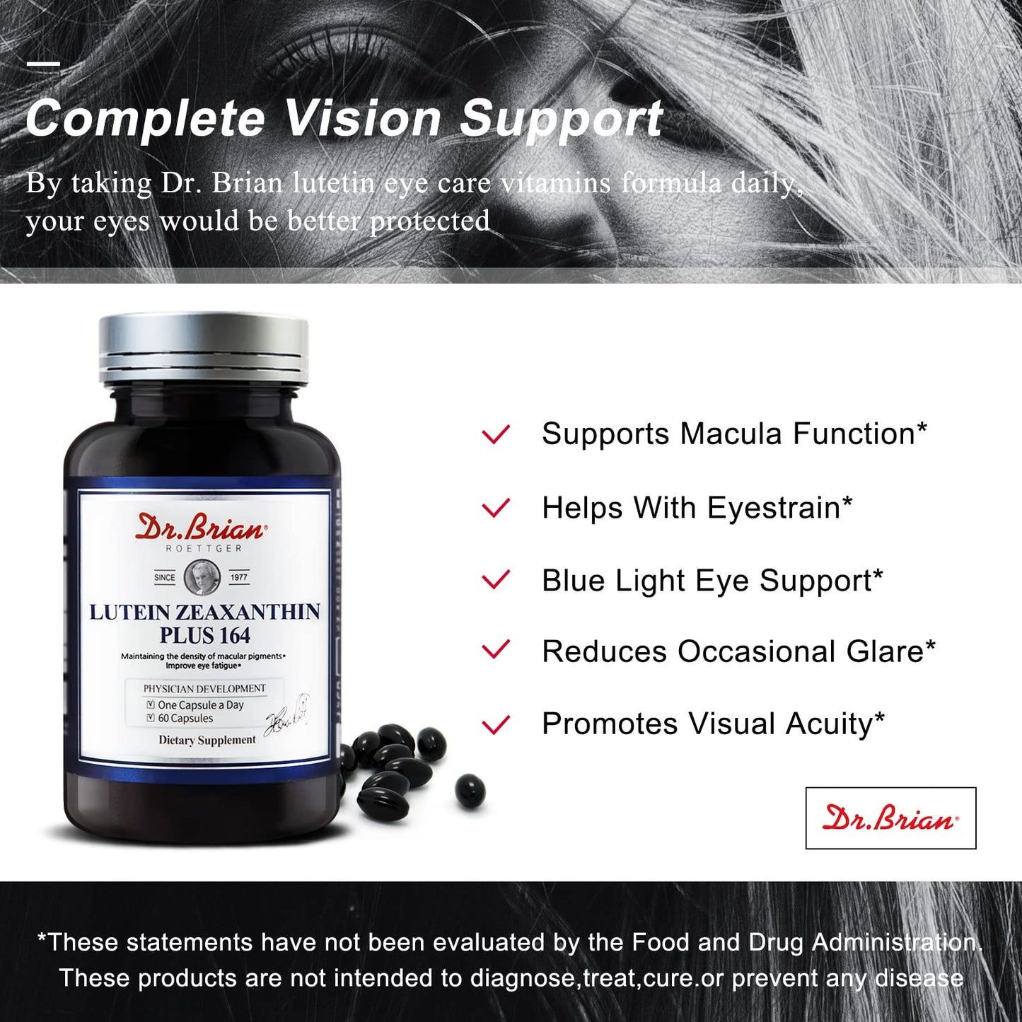 Dr. Brian Lutein & Zeaxanthin Eye Vitamins – Macular Health (60 capsules)