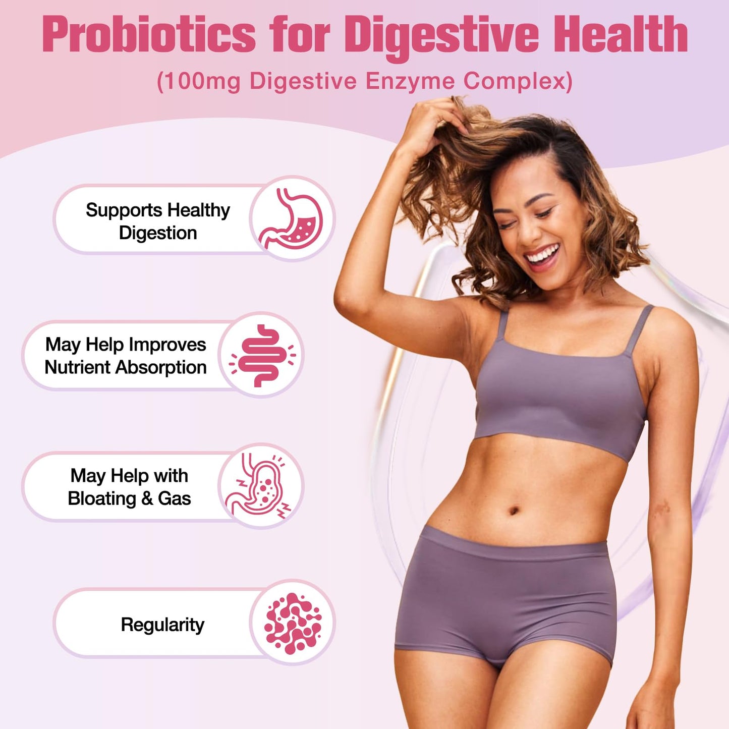 Probiotics for Women | 100B CFU with Prebiotics, Digestive Enzymes, D-Mannose & Cranberry - 120 Capsules