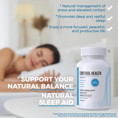 10-in-1 Cortisol Support with Magnesium & Ashwagandha – 60 Capsules