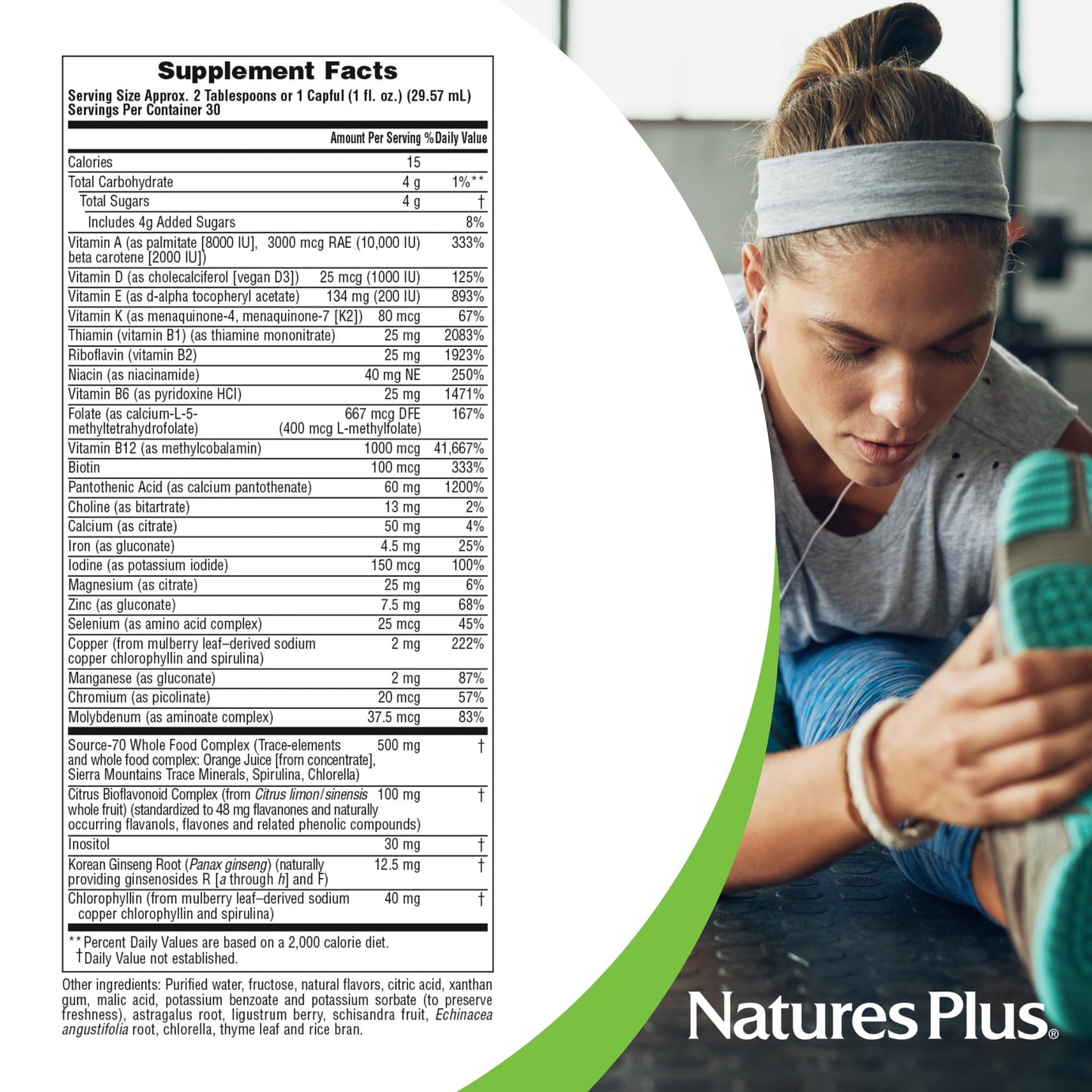 Nature's Plus Source of Life Liquid — Tropical Fruit Flavor, 30 oz Wholefood Energy Booster