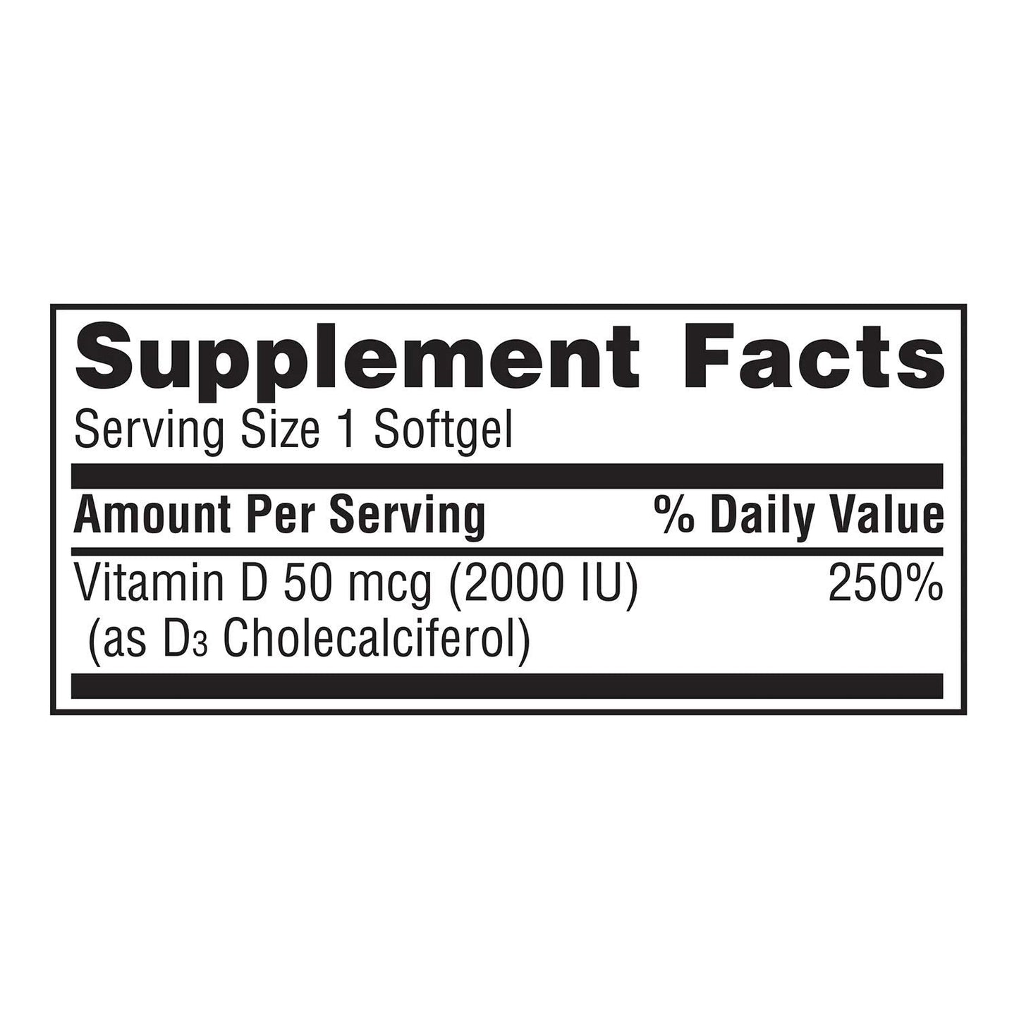 Member's Mark Vitamin D3 2000 IU (50 mcg) – 400 ct Dietary Supplement