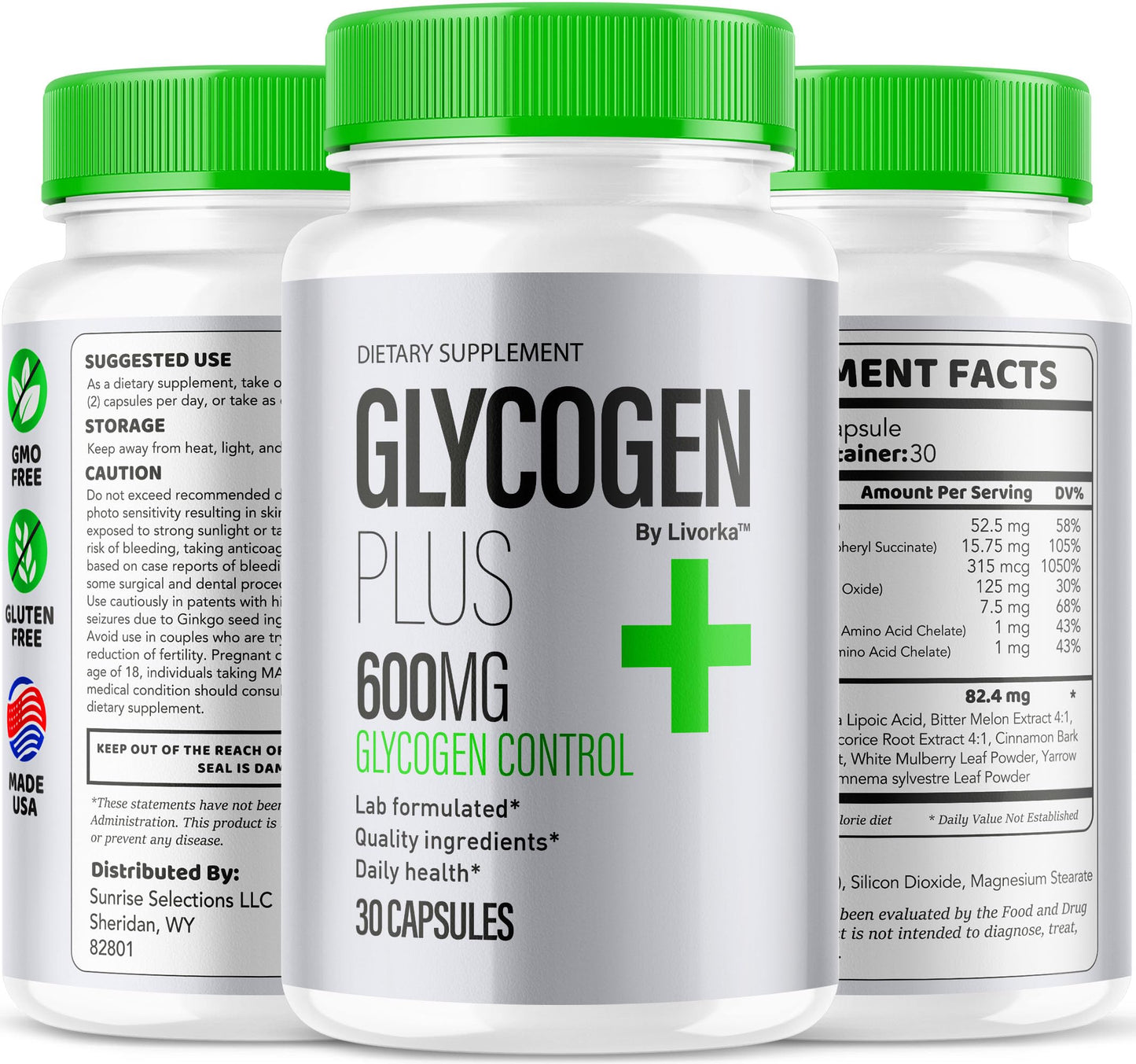 (3 Pack) Glycogen Plus – 600mg Capsules | Glycogen Support