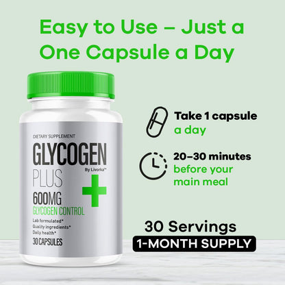 (3 Pack) Glycogen Plus – 600mg Capsules | Glycogen Support