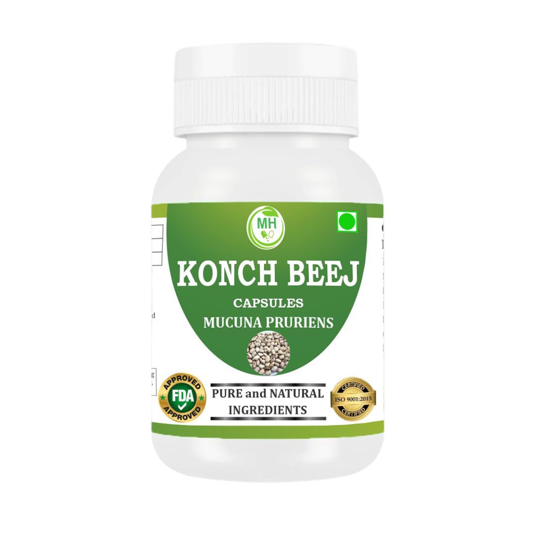 Morsan Kaunch Beej Capsules 500mg – Herbal Vitality & Energy (60 Capsules) – Lactose Free, Non-GMO