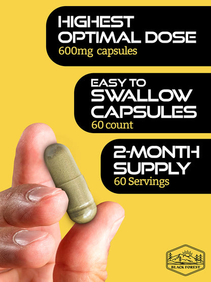 Black Forest Cistanche Tubulosa 200mg & Tongkat Ali 400mg (2-Month Supply) – Ultra-Pure with 50% Echinacoside + 10% Acetoside
